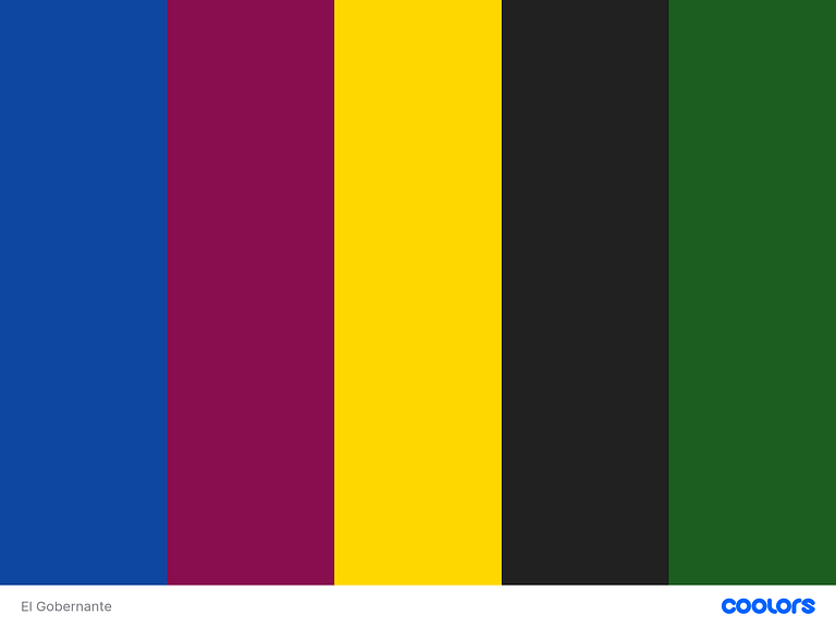 Colores principales y secundarios para el arquetipo Gobernante