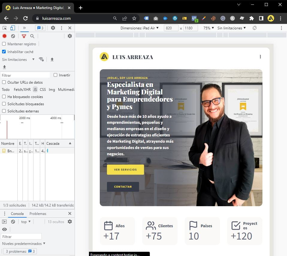 El "Device Mode" es una herramienta para probar la responsividad de tu sitio web que ya tienes en tu navegador Google Chrome